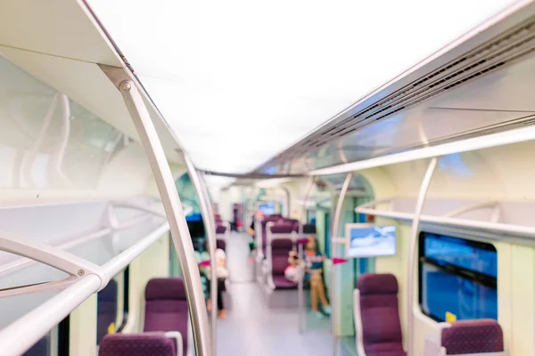 현대 기차 내부 — 스톡 사진