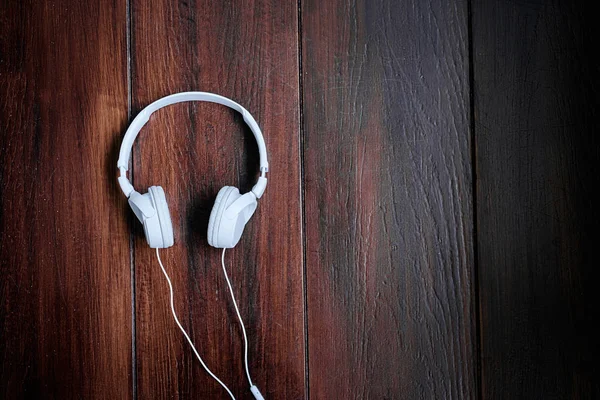 White modern earphones — Stock Photo, Image