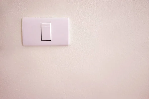 Switch button on wall.