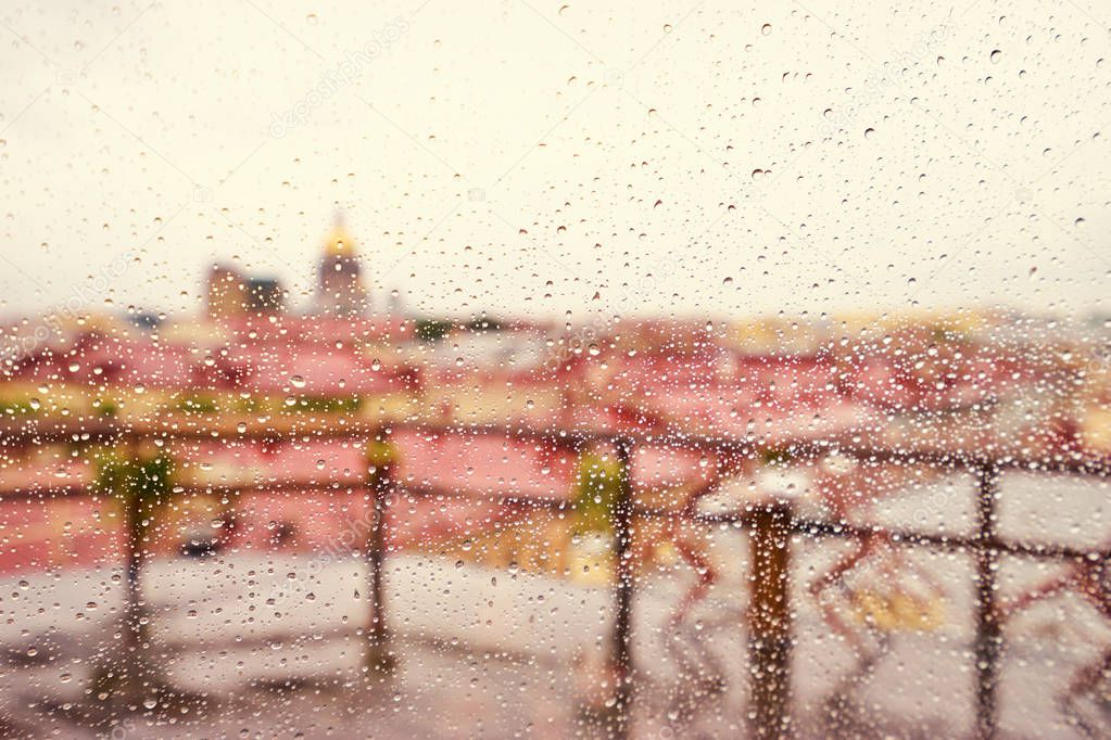 Window with Rain drops