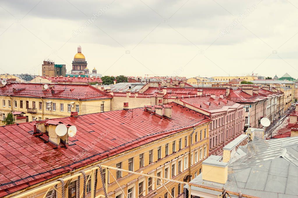 Rainy day at Saint-Petersburg