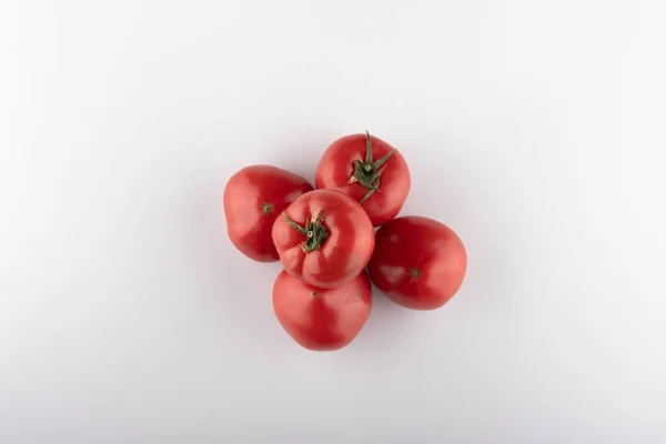 Ripe Fresh Cherry Tomatoes Branch Isolated White Background — Stock Photo, Image