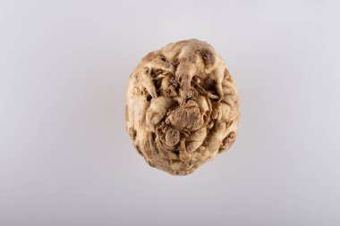 Kereviz kökü yakın plan beyaz arka plan Hollanda 'da