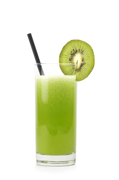 Kiwi juice på vit — Stockfoto