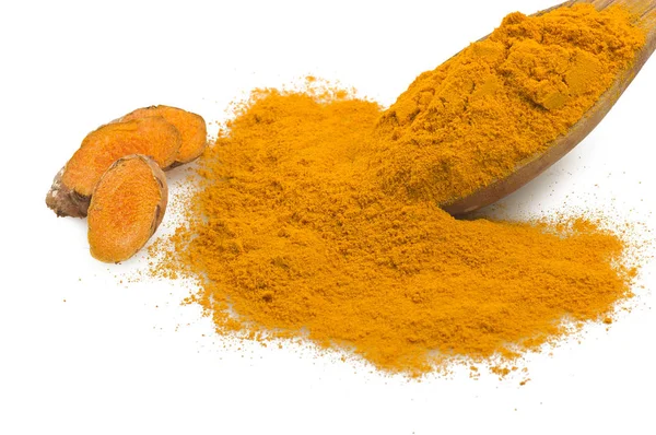 Turmeric της ρίζας και μερικές φέτες — Φωτογραφία Αρχείου