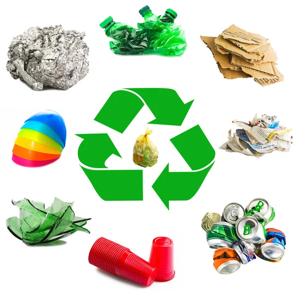 Recycle concept and materials — Stock Photo, Image