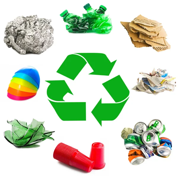 Pojem recyklace a materiály — Stock fotografie