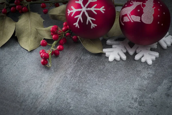 Weihnachten Hintergrund mit Dekorationen — Stockfoto