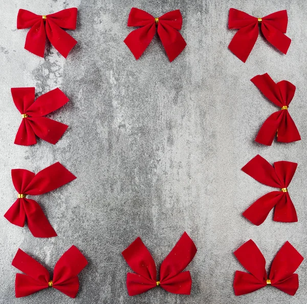 Gift card with red bows — Stock Photo, Image