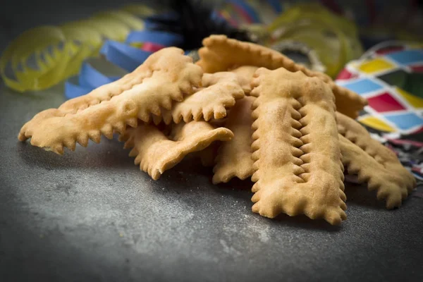 Tipical Italian Cake Chiacchere Carnival Party — Stock Photo, Image