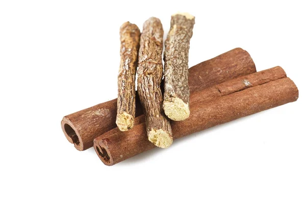 Cinnamon Stick Liqorice White — Stock Photo, Image