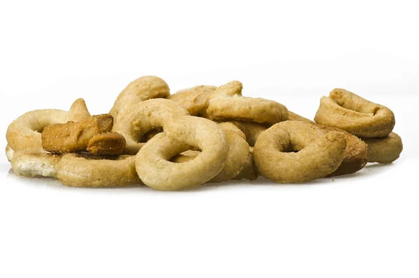 Taralli Aperitivo Blanco Tradicional Italiano Puglia —  Fotos de Stock