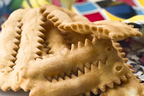 Типичный Итальянский Торт Chiacchere Карнавала — стоковое фото