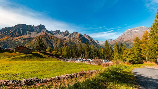 Lago Palu Itália Valmalenco Sondrio Primeiros Dias Outono — Fotografia de Stock