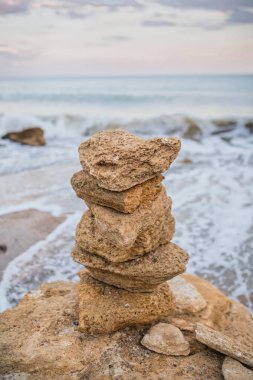 Gün batımında güzel sahil