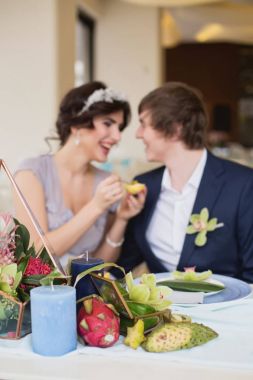 Güzel tropik düğün