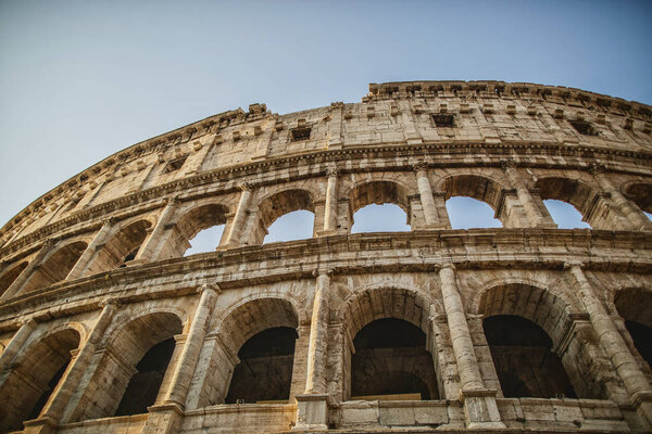 View of the Colosseum in the center of Rome