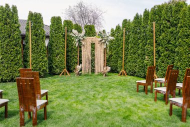 Güzel düğün dekoru, restoran, tören