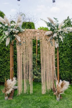 Güzel düğün dekoru, restoran, tören