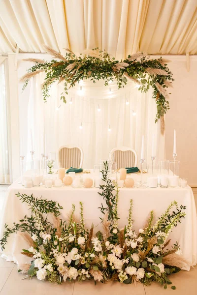 Beautiful Wedding Decor Restaurant Ceremony — Stock Photo, Image