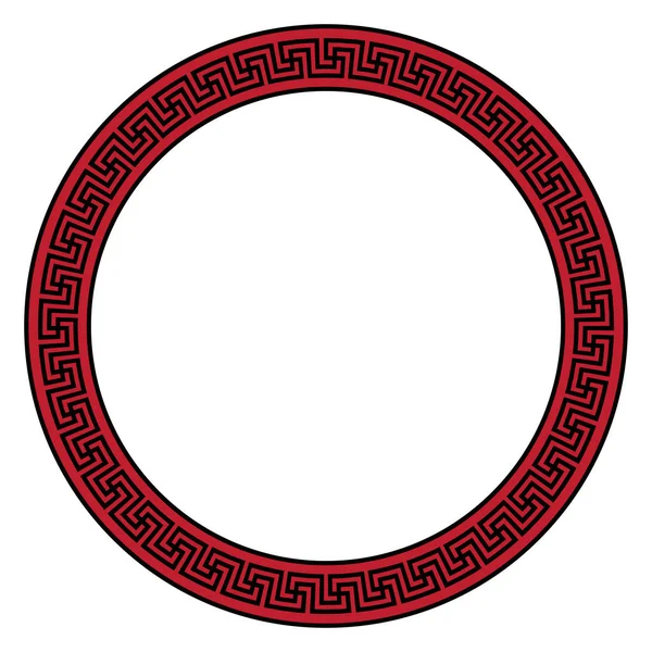 円形蛇行フレーム、古代ヨーロッパ パターン — ストックベクタ