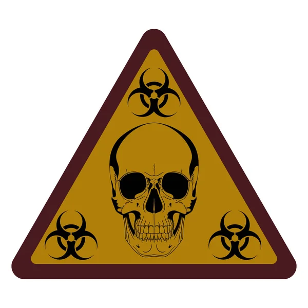 Design with bio-hazard symbol printed — Stock Vector