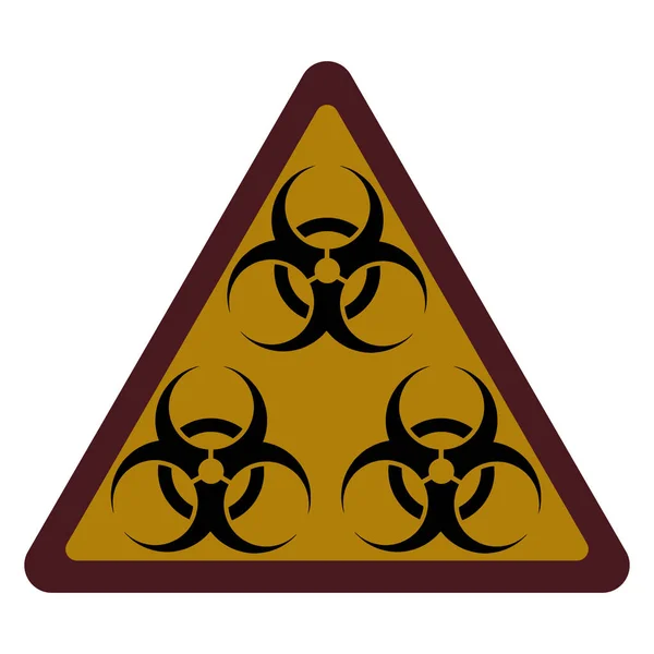 Projektowanie z symbolem zagrożenia biologicznego drukowane — Wektor stockowy