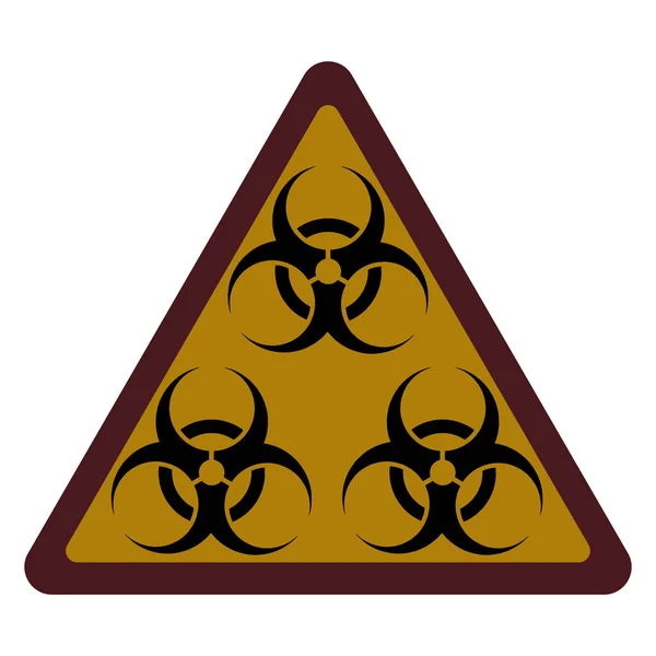 Design with bio-hazard symbol printed — Stock Vector