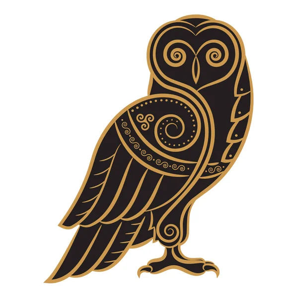 Baykuş Celtic tarzda çizilmiş