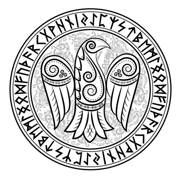 Kuzgun Celtic, İskandinav tarzı ve İskandinav runes içinde tasarım