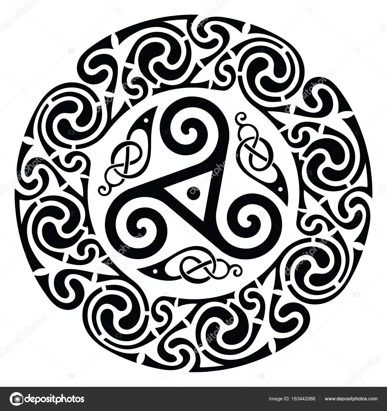 Download Round Celtic Design. Celtic mandala — Stock Vector ...