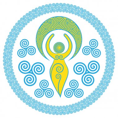Ancient Spiral Goddess: This delicate Goddess represents the creative powers of the Divine Feminine, and the never ending circle of creation clipart