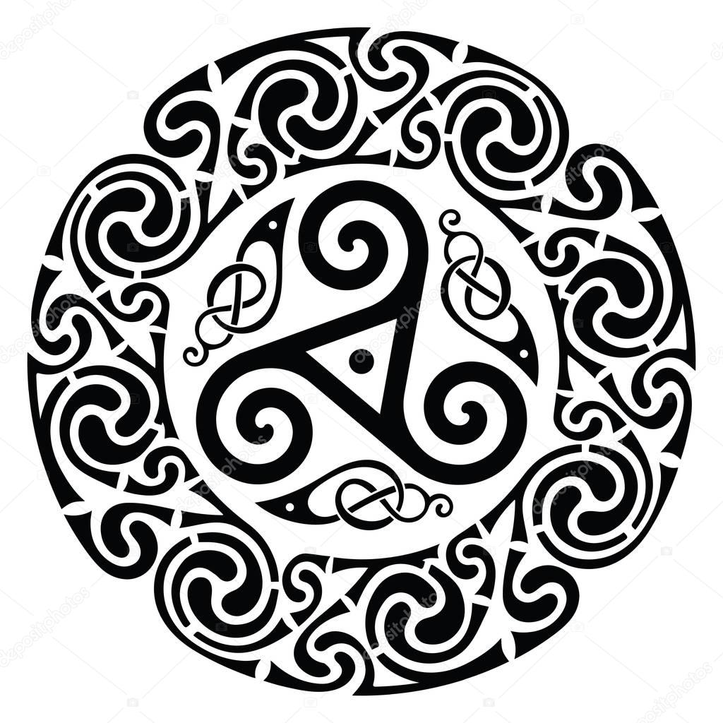 Round Celtic Design. Celtic mandala