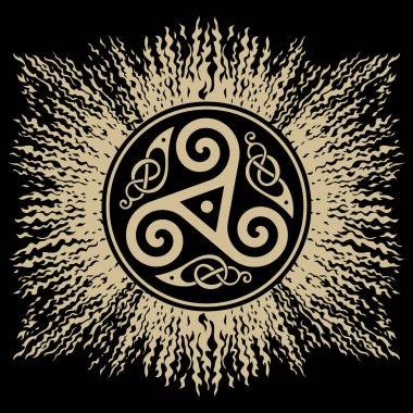 The Celtic knot Triskel. Celtic Design, mandala, ethnic design