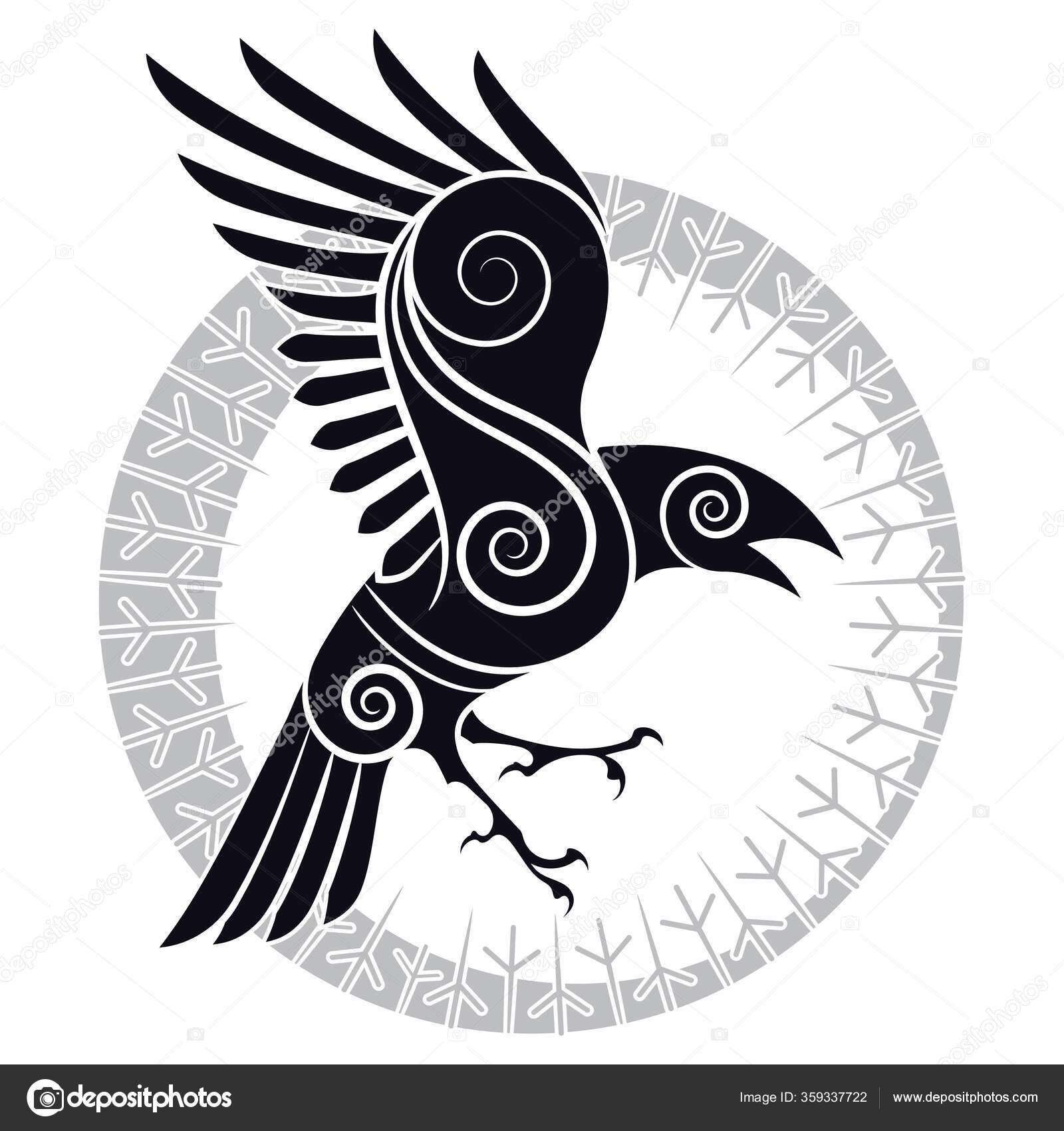 Share 77+ simple norse raven tattoo - in.cdgdbentre