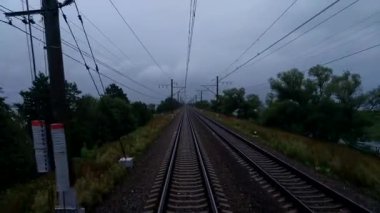 demiryolu vagonu pencere pov timelapse