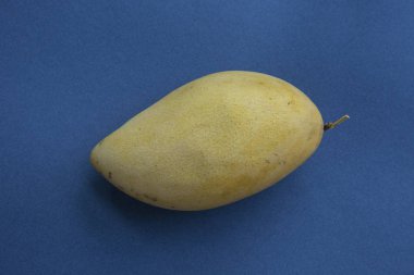 Mango tropik meyve mavi arka plan ile