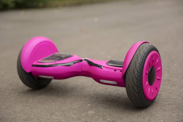 Board zweven, Close Up van Dual wiel Self Balancing elektrische Skateboard Smart Scooter — Stockfoto