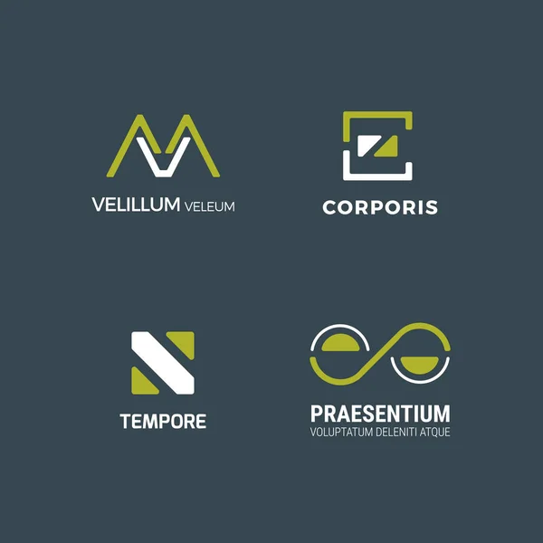 Простий мінімальний набір логотипів. Плоский абстрактний логотип для вашої компанії. Шаблон векторного дизайну . — стоковий вектор