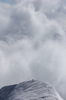 Mont Blanc, Chamonix, İsviçre yakınındaki bir Alp dağ manzarası görünümünü