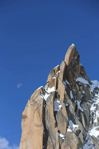 Vista de un paisaje alpino de montaña cerca del Mont Blanc, Chamonix, Suiza —  Fotos de Stock