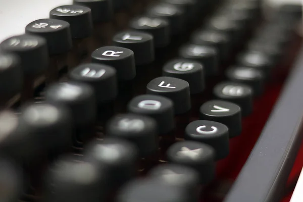 Primer plano / detalle de una máquina de escribir vintage — Foto de Stock