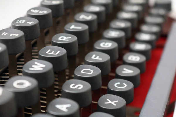 Close-up/részlet egy vintage írógép — Stock Fotó