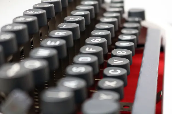 Primo piano / dettaglio di una macchina da scrivere vintage — Foto Stock