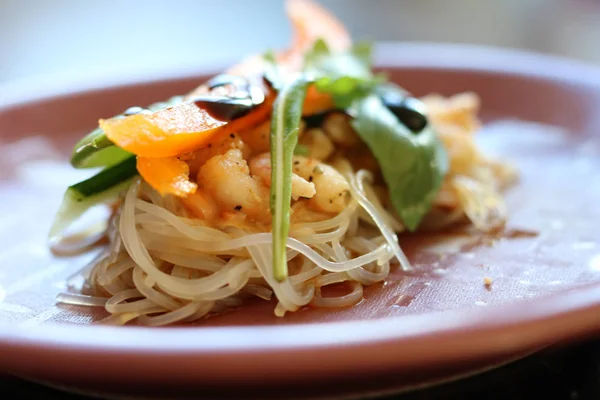 Open summer roll on a plate — Stock Photo, Image