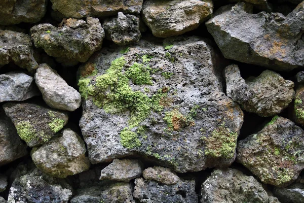 Dettaglio di rocce in un muro a secco — Foto Stock