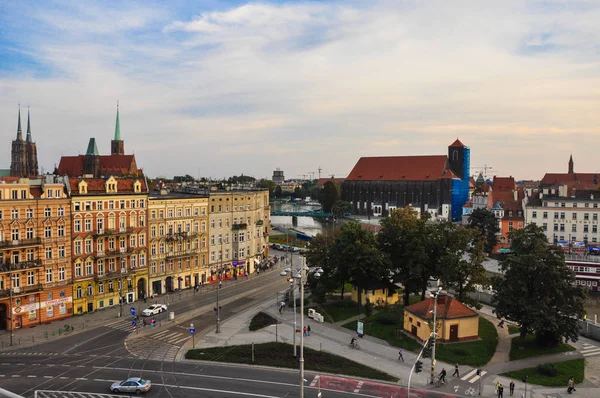 Wroclaw, Polonya. Sokak görünümü