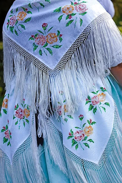 Detalhe do traje popular tradicional alemão — Fotografia de Stock