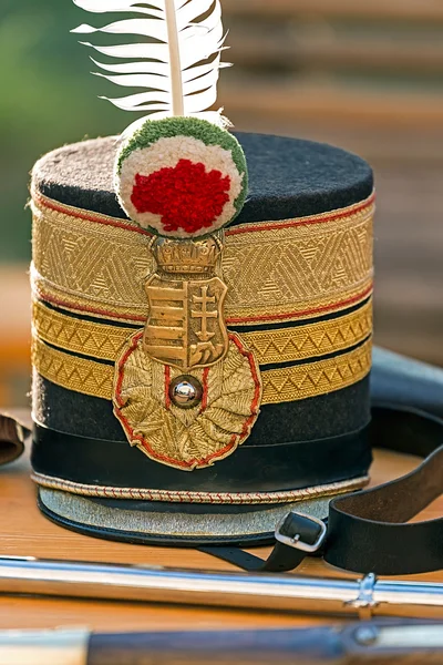 Cappello ufficiale di fanteria ungherese — Foto Stock
