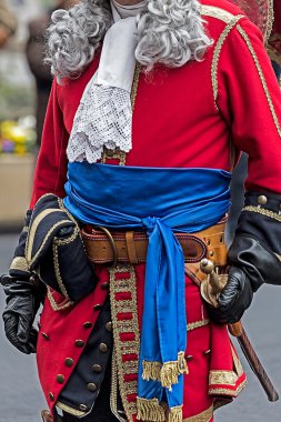 Arka plan bir ortaçağ askeri giysi
